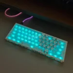 Forged Carbon Keycaps set side-lit gaming set displayed from various angles. Features the unique forged carbon texture and sleek, functional side-lit legend.