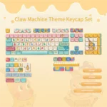 Whimsical MOA profile claw machine keycap set featuring an intricate miniature arcade scene with tiny, colorful prizes.