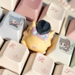 Detailed view of an exclusive handcrafted Wingman Valorant character's skill artisan keycap, meticulously sculpted with vibrant colors, capturing its playful game spirit.