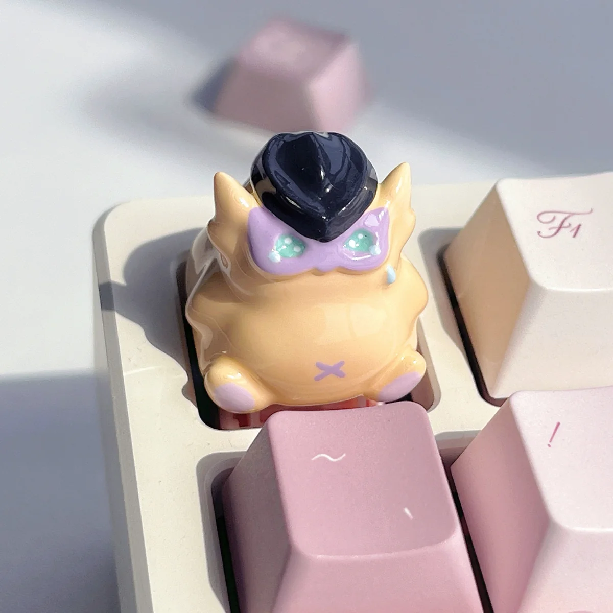 Exclusive handcrafted Valorant Wingman artisan keycap, meticulously sculpted with vibrant detail, capturing playful game spirit.