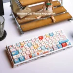 Western Cat Keycaps Set: MOA PBT Adventure Set, showcasing playful desert landscapes with adventurous cats and durable MOA profile PBT.