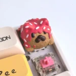 A collection of charming images showcasing the unique Whimsical 3D Puppy Keycap from various playful angles, highlighting its handcrafted sketch.