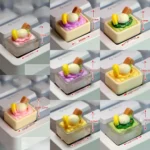 Whimsical handcrafted ice cream keycap showcasing realistic miniature scoops in vibrant pastel colors, a charmingly edible accent for any keyboard.
