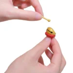 Handcrafted Wooden Fish Keycaps, seen from multiple angles, highlighting its charming wooden fish design and meditative aesthetic for mechanical keyboards.