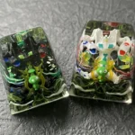Legendary Pokemon Zygarde 100% handcrafted luminous resin keycap in a premium black finish, showcasing intricate mythical details.