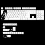 Adolescent Girl Cherry Keycap Set from a new angle, displaying crisp dye-sub PBT legends and detailed samurai illustrations.