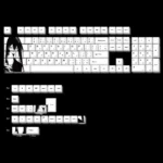 Vibrant Adolescent Girl Cherry Keycap Set showcasing intricate samurai patterns and crisp dye-sub legends from multiple angles. Durable PBT ensures lasting artistic quality.