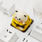 Close-up views of the Candy Animal Series Keycaps, highlighting its handcrafted details and adorable miniature scene.