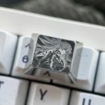 Asuka Titanium Keycap, EVA-02 Ctrl/Win 1.25U. Gallery shows vibrant design, precision titanium details, premium finish.