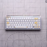 Various angles of the premium Baroque Crystal Jelly Magnetic Keycaps Set, highlighting the ornate translucent patterns for magnetic switch keyboards.