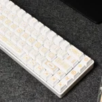 Baroque PBT Dye-Sub Keycaps Set, intricate platinum-neutral patterns from all angles, highlight exquisite artistry and PBT durability.