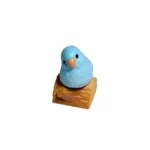 Artisanal handcrafted resin Blue Pacific Parrot keycap for MX boards, exquisitely detailed from various angles, highlighting its vibrant, sculptural design.