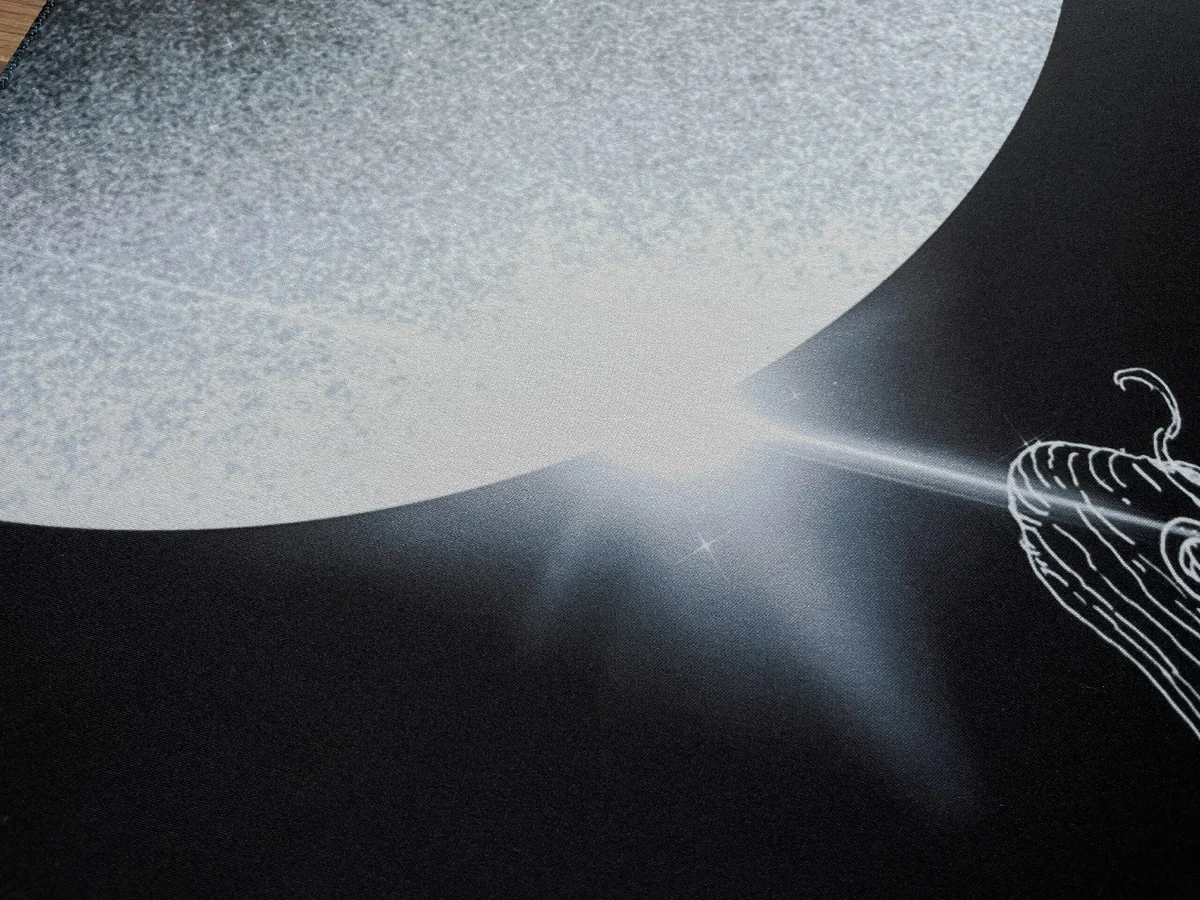 Celestial Kun Desk Mat from various angles, revealing its intricate mythical creature design and celestial cultural symbol.