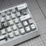 Celestial Star artisan keycap set gallery. Examine the hollowed aluminum frame and crystal transparency from multiple angles, revealing its intricate design.