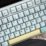 Detailed views of the Ethereal Mist-Translucent Cherry Lost Theme Keycaps Set, revealing the intricate, mysterious fog effect and unique artistic craftsmanship.