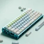 Playful PBT MOA profile Dog Paradise keycaps with adorable dye-sublimated cartoon designs. Shown from multiple angles, highlighting its vibrant, charming, pet-inspired.