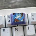 Honkai Star Rail Firefly titanium keycap gallery showcasing its premium futuristic mecha design and intricate metallic details from various angles.