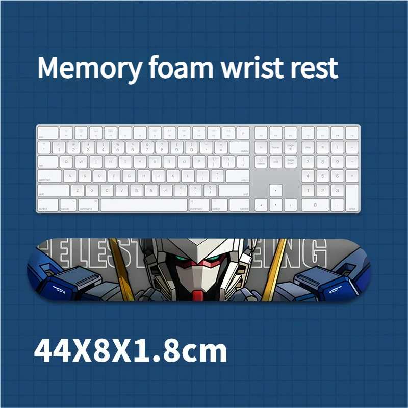 Gundam Wrist Pad & Wrist Rest gallery views: iconic Mobile Suit designs and superior ergonomic support from multiple angles, for a vibrant, battle-ready desk.