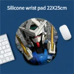 Vibrant Gundam Wrist Pad & Wrist Rest gallery showcasing detailed Mobile Suit mecha artwork from multiple angles, emphasizing ergonomic comfort for a battle-ready.