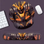Premium RX-0 Unicorn Gundam ergonomic Wrist pad & wrist rest main image, showcasing vibrant mecha art and a comfortable wrist rest for ultimate support.