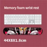 A gallery view of the premium RX-0 UNICORN GUNDAM ergonomic mouse pad & wrist rest, highlighting its vibrant mobile suit art and ergonomic wrist support from multiple angles.