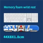 Vibrant, detailed Gundam ergonomic hand Wrist Pad & wrist rest, featuring iconic mobile suit designs for superior comfort and support during long sessions.