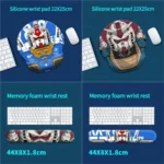 Iconic Gundam Wrist Pad & Wrist Rest featuring vibrant, detailed mobile suit designs, providing ergonomic wrist and wrist support for ultimate comfort.