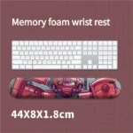 Vibrant Gundam ergonomic Wrist pad & wrist rest showcasing detailed mecha artwork for superior comfort and iconic style.Close-up of a dynamic Gundam wrist rest,