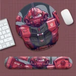 Dynamic Gundam ergonomic Wrist pad & wrist rest showcases vibrant mecha artwork, providing superior support for comfortable, iconic anime-themed desk setups.