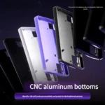 Hi65 tri-mode 65% mechanical keyboard gallery. Shows sleek, compact design, vibrant RGB, and premium switches from multiple views.