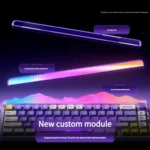 Hi65 elegant 65% mechanical keyboard shown from multiple angles. Highlights include its sleek tri-mode design, premium switches, and vibrant design.