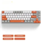 Elegant K67 Tri-Mode Custom Mechanical Keyboard in heavy industrial grey, highlighting customizable design and smooth linear switches for premium use.