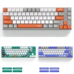 A premium K67 Tri-Mode Custom Mechanical Keyboard, elegantly displayed to highlight its customizable artistic themes and smooth linear switches.