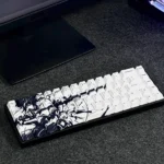 Kawasaki keycaps set showcasing durable PBT dye-sublimated artistry, vibrant hues characters, and dynamic original characters.