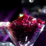 Ethereal Crystal MDA transparent keycaps set from various angles, showcasing the crystal-clear PC material and luminous side-lit purple glow for a modern design.