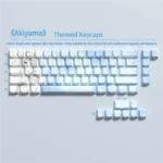 Mio Akiyama K-On! 74-key side-lit PBT keycaps set, perfect for 60/68 keyboards, featuring vibrant character art and glowing legends.