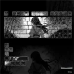 A gallery view of Serene Bamboo PBT Shine-Through Keycaps Set, showcasing the unique side-shine PBT and intricate East Asian bamboo art from multiple angles.