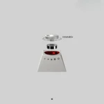 Multiple views of a PE-K-5 BKRE-R Series Keycaps, showcasing its sleek minimalist industrial design and refined metallic finish.