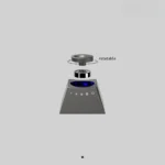 Close-up views of the PE-K-5 BKRE-R Series Keycaps from multiple angles, highlighting its sleek industrial design and refined metallic finish.