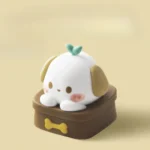 Handcrafted Potted Puppy Artisan Keycap for ESC key, featuring an adorable miniature resin puppy in a whimsical potted plant design, showcasing intricated design.