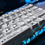 Printstream keycap set variant featuring a specific character, emphasizing the iconic metallic and ceramic finishes, inspired by dynamic graffiti art.