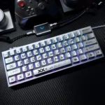 Individual Printstream keycap set, showcasing the iconic graffiti design with its striking metallic sheen and smooth ceramic finish for a premium design.