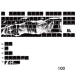 Detailed images of Mystical Purple Eye PBT keycaps set from various angles, highlighting the enigmatic purple eye design, translucent side-printed legends.