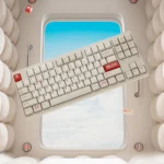 Artistic Resurgent Flood PBT Cherry profile keycaps set gallery. Showcases durable PBT and unique patterns in serene style.