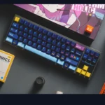 Main image of the Rhythm Holic Keycap Set, revealing its unique dual-layer frosted theme, ethereal dark aesthetics, and vibrant energetic design.