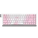 Close-up of the Shikimori Anime Side-Lit PBT Keycaps Set, showcasing the playful character art and subtle, elegant side-lit legends.