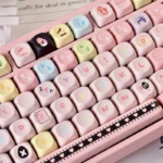 Explore the exclusive Shugo Chara Magical MOA PBT keycaps set, featuring delightful anime characters and motifs from various perspectives.