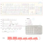 Summer Daydream Keycaps Set featuring the dreamy translucent PC+PBT blend with pastel gradients, capturing a light-infused, tranquil summer aesthetic.