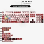 Explore different angles of vibrant Super Mario Family Computer PBT dye-sub keycaps set, featuring iconic 8-bit characters and playful Famicom designs.