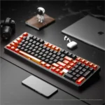 Dawn Transparent PC Supplement Keycap Set product set, showcasing vibrant gradient colors, ethereal light, and unique artistic transparency from multiple angles.